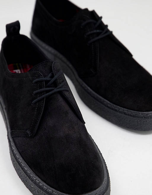 Mens Shoes Trainers Low-top trainers Fred Perry Black Linden Suede for Men 