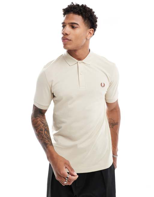 Fred Perry – Ljusbeige pikétröja