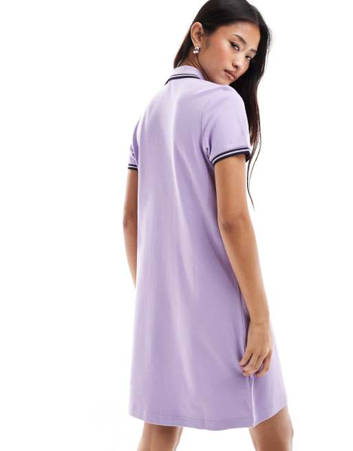 Fred Perry – Ljuslila pikéklänning med två kantränder, 4 av 4