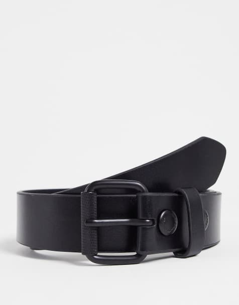 Men's Black Leather Belt - Mitchell