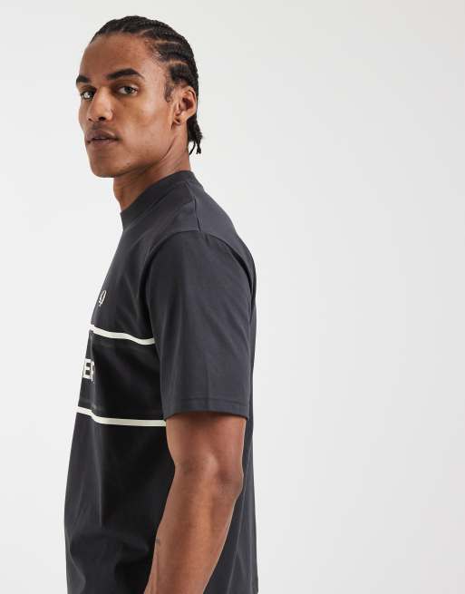 Fred Perry logo graphic t-shirt in grey, 3 of 5