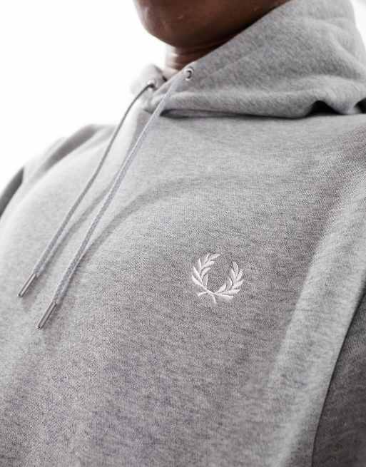 Fred Perry logo hoodie in gray heather ASOS