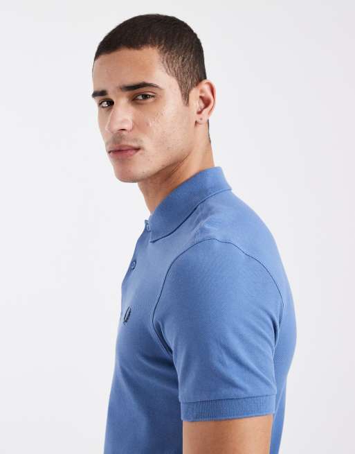Fred Perry logo polo shirt in blue, 4 of 5