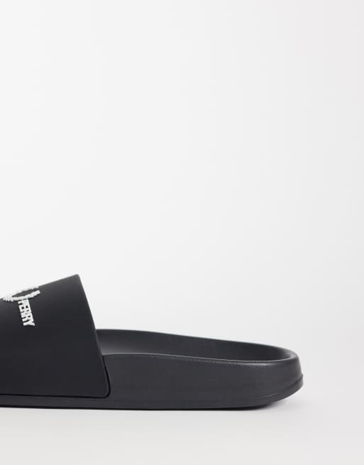 Fred Perry logo slider in black, 4 of 4