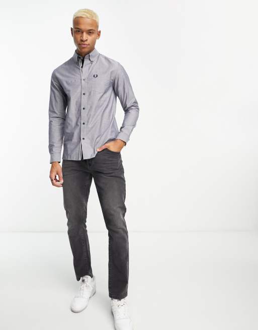 Fred perry long sleeve shirt clearance sale