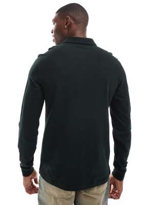 Fred Perry Logo-embroidered Wool-blend Polo Shirt In Green