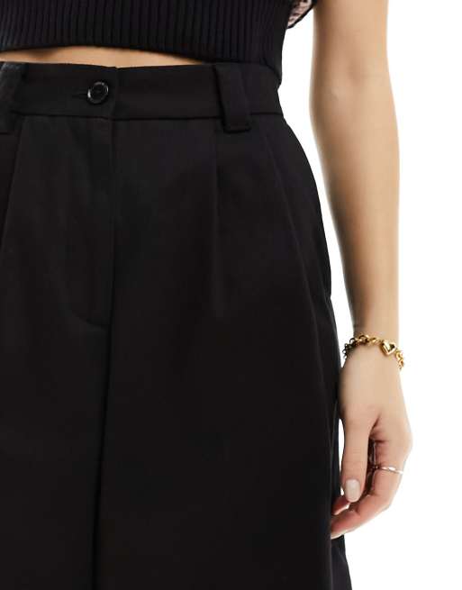 ■FRED PERRY■ Womens Longline Twill Shorts Black AFPF241710 Fred Perry longline twill shorts in black | ASOS