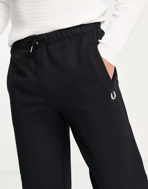 Fred Perry loopback joggers in black , 3 of 4