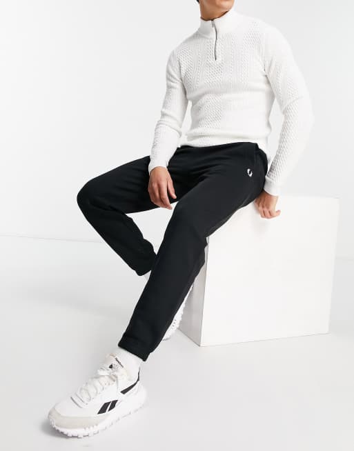 Fred Perry loopback joggers in black , 4 of 4