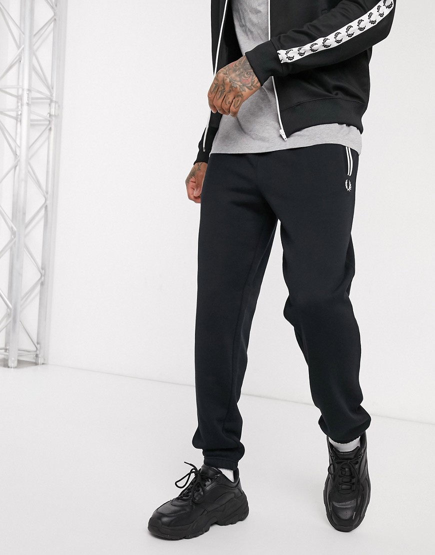 Fred Perry loopback sweatpants in black