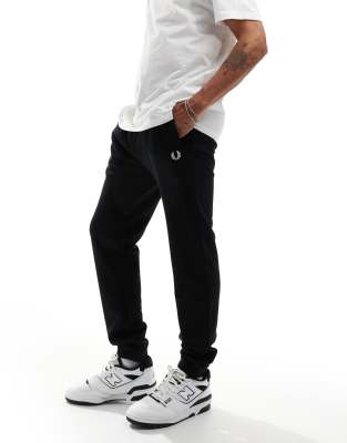 Fred Perry loopback sweatpants in black