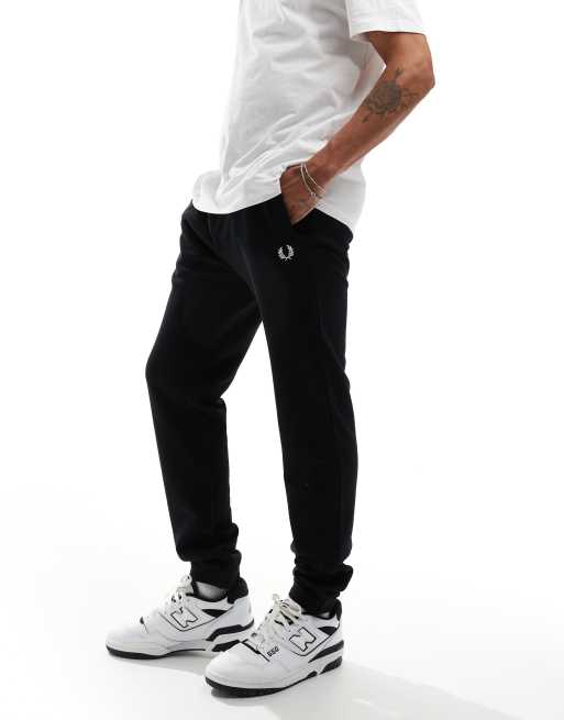 Fred Perry - Loopback sweatpants in zwart