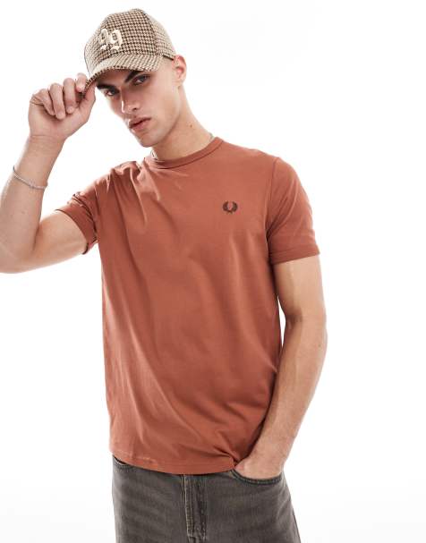 Fred Perry - Lysebrun ringer-T-shirt - view 1