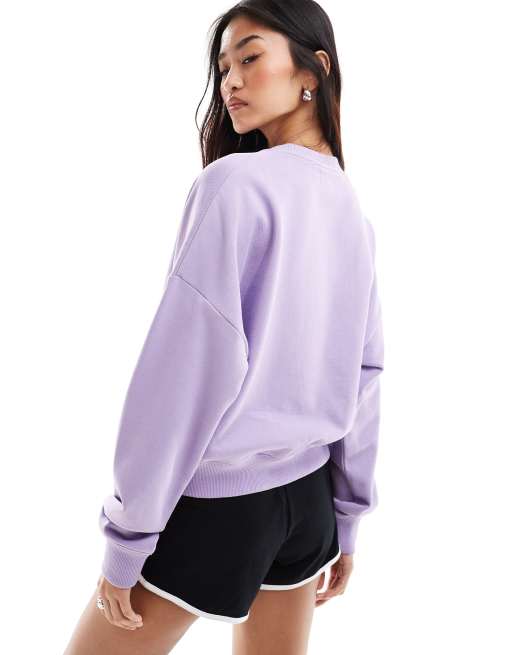 Fred Perry - Lyslilla langærmet sweatshirt med logobroderi, 4 af 4