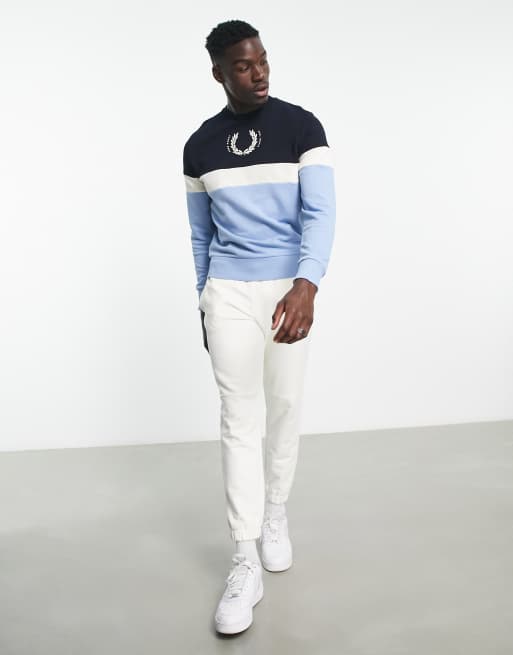 Fred Perry – Marinblå, blockfärgad sweatshirt med tryck , 2 av 4