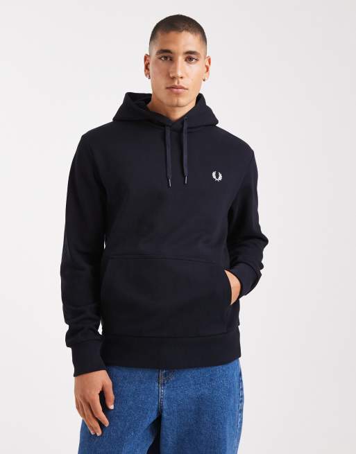 Fred Perry – Marinblå huvtröja med monogram, 3 av 5