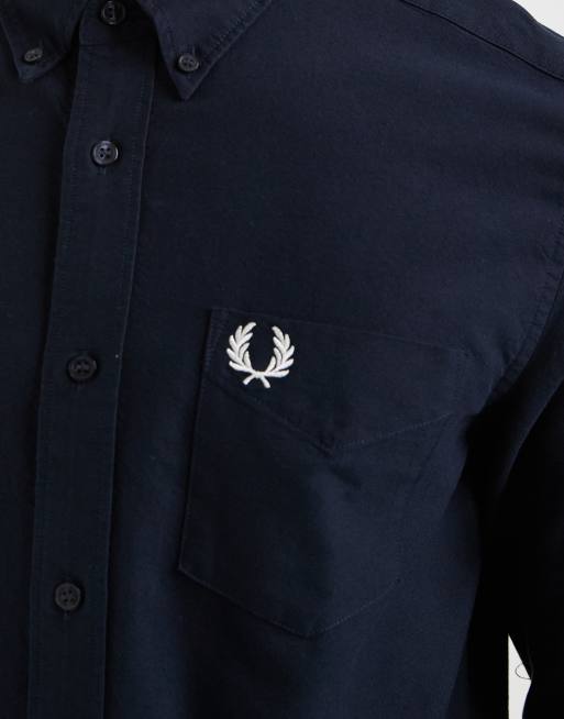 Fred Perry – Marinblå oxfordskjorta, 4 av 5