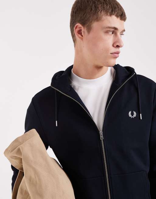 Fred Perry – Marineblaue Kapuzenjacke, 2 von 5
