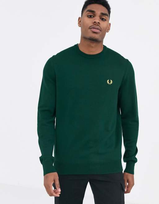 Green clearance merino jumper