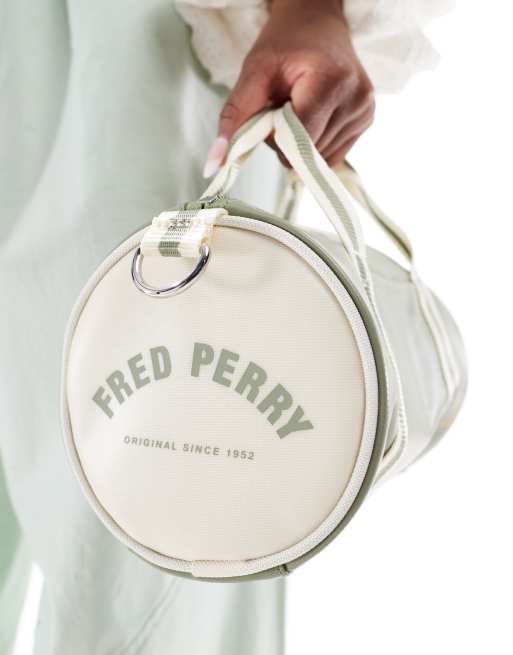 Fred Perry mini barrel bag in green | ASOS