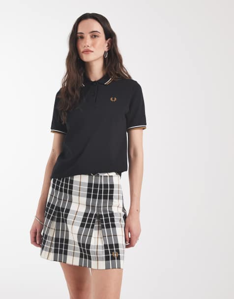 Fred Perry mininederdel i tartan i ecru - view 1