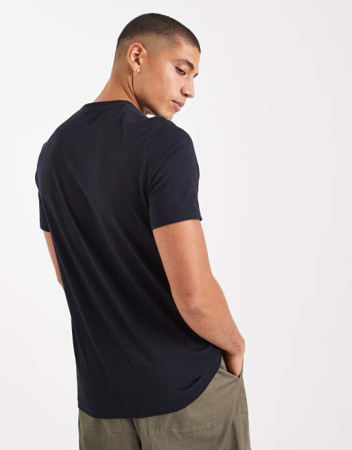Fred Perry monogram t-shirt in navy, 3 of 5