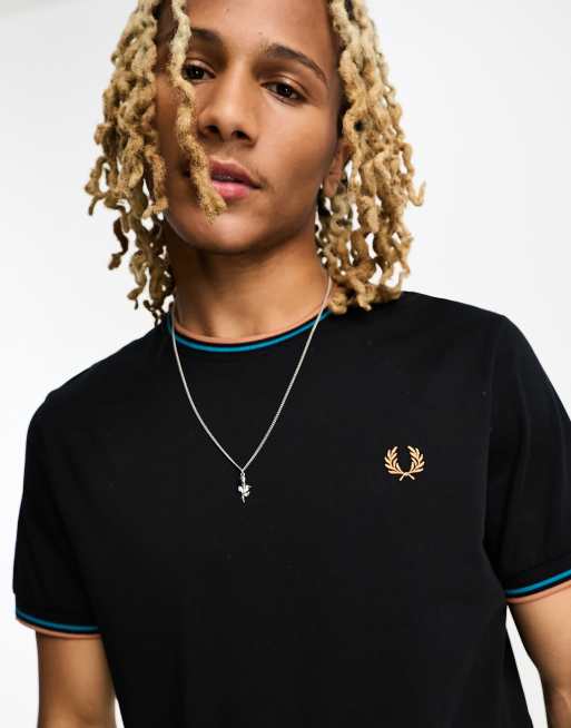 Fred perry twin tipped t hot sale shirt black