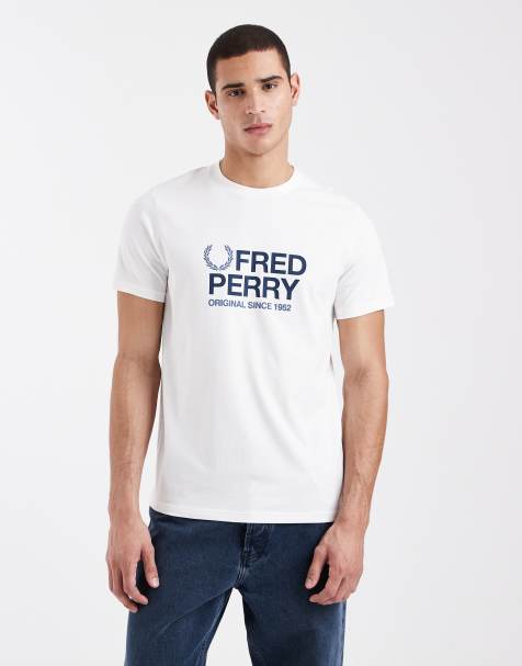 Fred Perry - Original - T-shirt met grafisch logo in wit - view 1