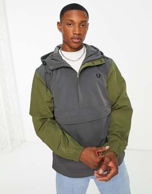 Fred Perry overhead windbreaker jacket in grey  - ASOS Price Checker