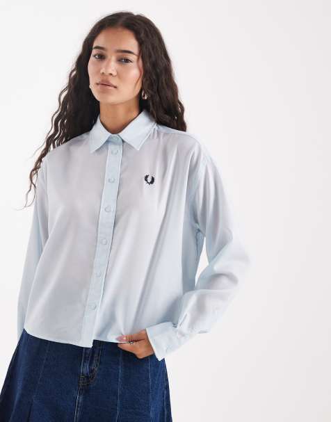 Fred Perry - Overhemd met knoopsluiting in blauw - view 1