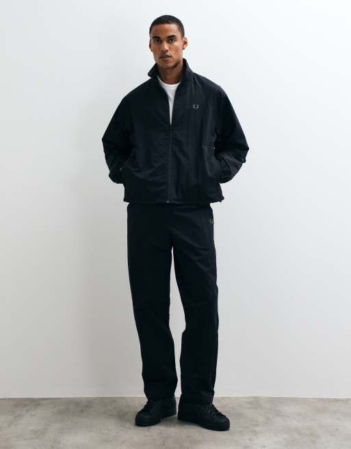 Fred Perry oversized co-ord shell jacket in black, 3 of 5