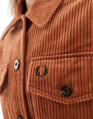 FRED PERRY OVERSIZED CORD TRUCKER JACKET 