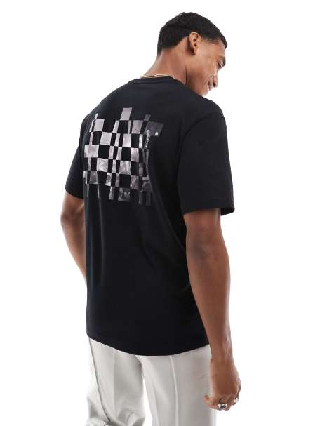 Fred Perry - Oversized T-shirt met print op de achterkant in zwart - view 1