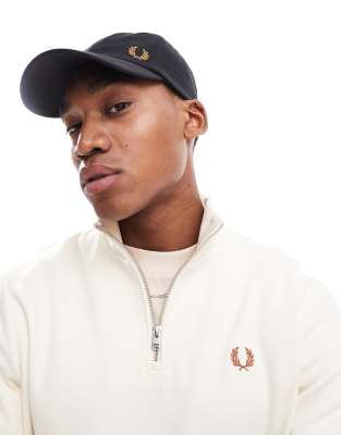 Fred Perry Fred Perry oxford baseball cap in black