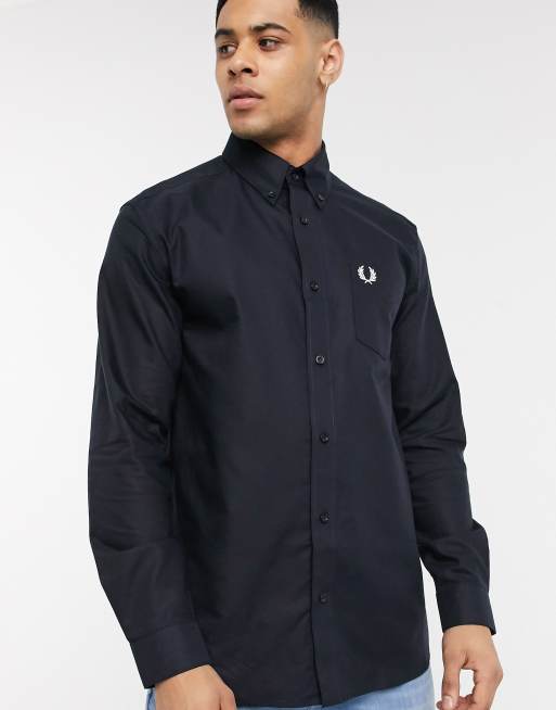 Fred Perry - Oxford overhemd in marineblauw, 3 van 4