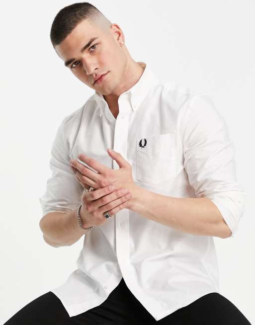 Fred Perry - Oxford overhemd in wit