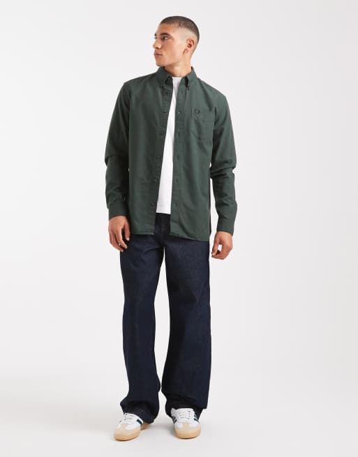 Fred Perry oxford shirt in khaki, 2 of 5