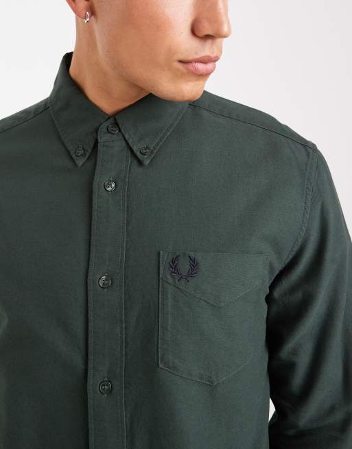 Fred Perry oxford shirt in khaki, 5 of 5