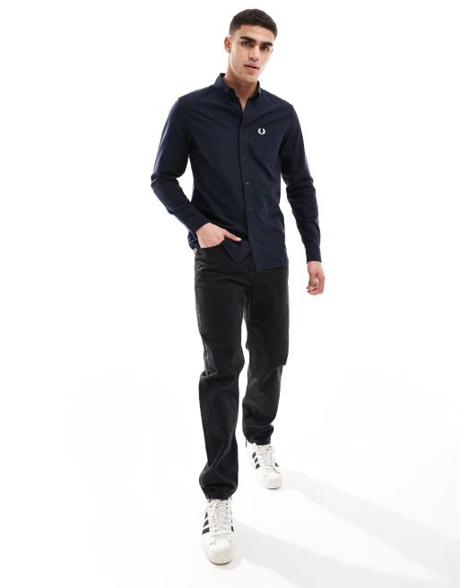 Fred Perry Oxford Shirt ネイビー Oxford Shirt - Navy | Men's Shirts | Designer Casual Shirts
