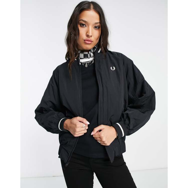 Fred Perry padded bomber jacket in black