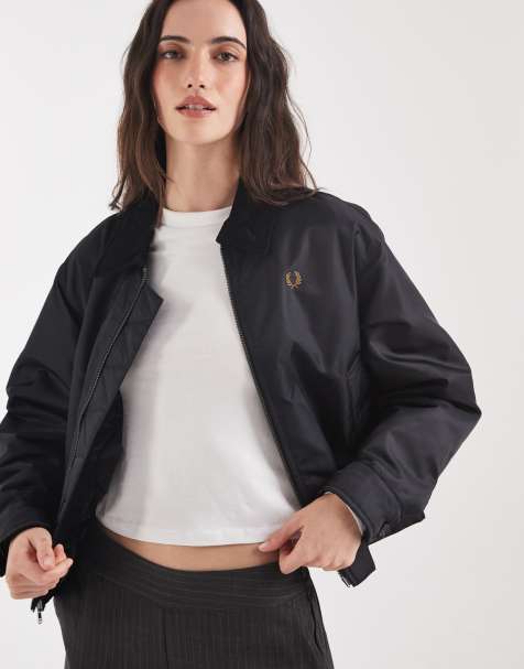 Fred Perry padded caban jacket in black - view 1