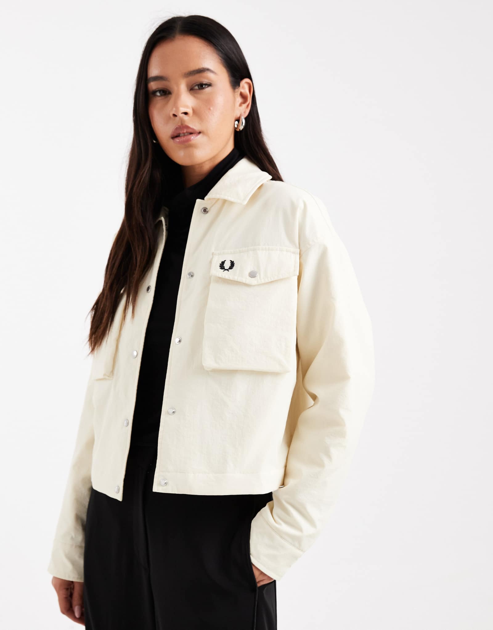 Утепленная верхняя рубашка Fred Perry цвета экрю