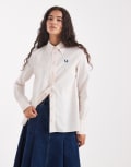 [Fred Perry] Fred Perry padded overshirt in peach-Orange 32 Peach