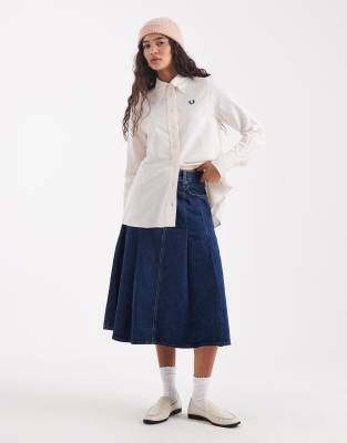 Fred Perry Padded Overshirt In White