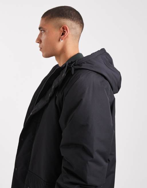 Fred Perry padded parka coat in black | ASOS