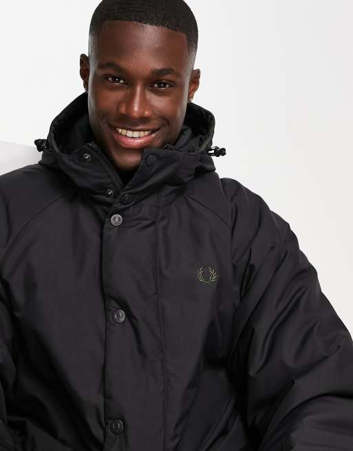 Fred perry hot sale black parka