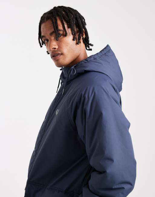 Fred Perry padded zip through jacket in navy | ASOS