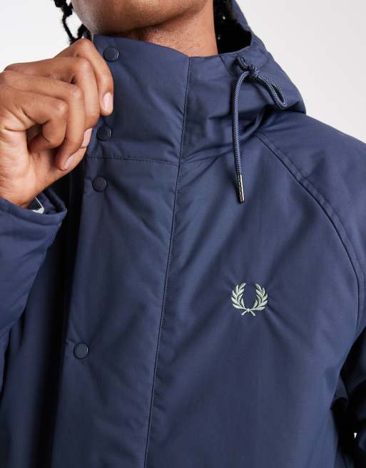 Fred Perry padded zip through jacket in navy ASOS