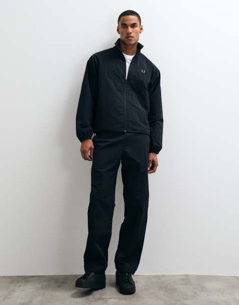 Fred Perry pantalón de chándal de conjunto en negro - view 1
