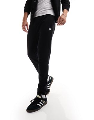 Fred Perry loopback sweatpants in black  - ASOS Price Checker